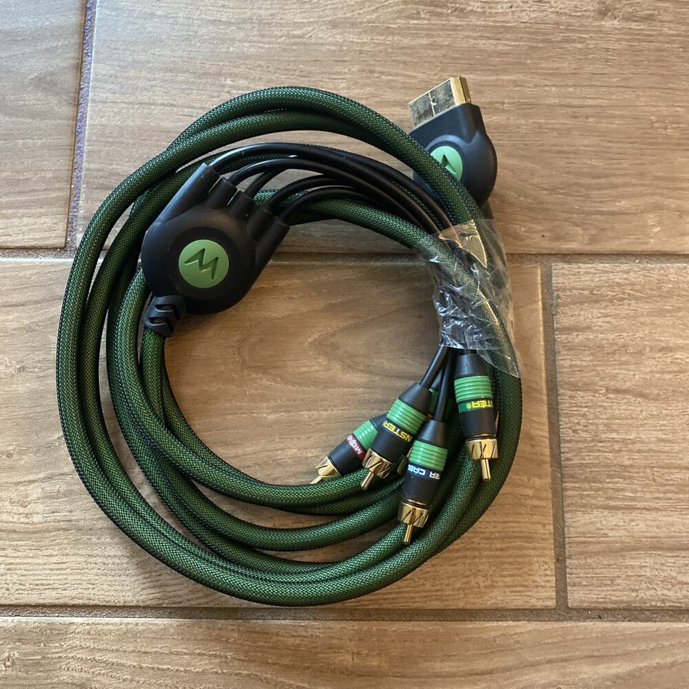 Original MICROSOFT XBOX Monster Cable Gold Tip COMPONENT Cables OEM